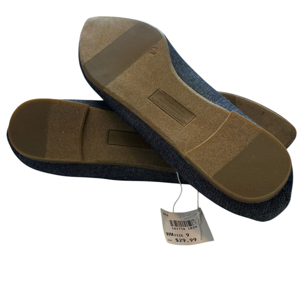 Christian Siriano Dark Blue Denim Flats - Picture 7 of 7